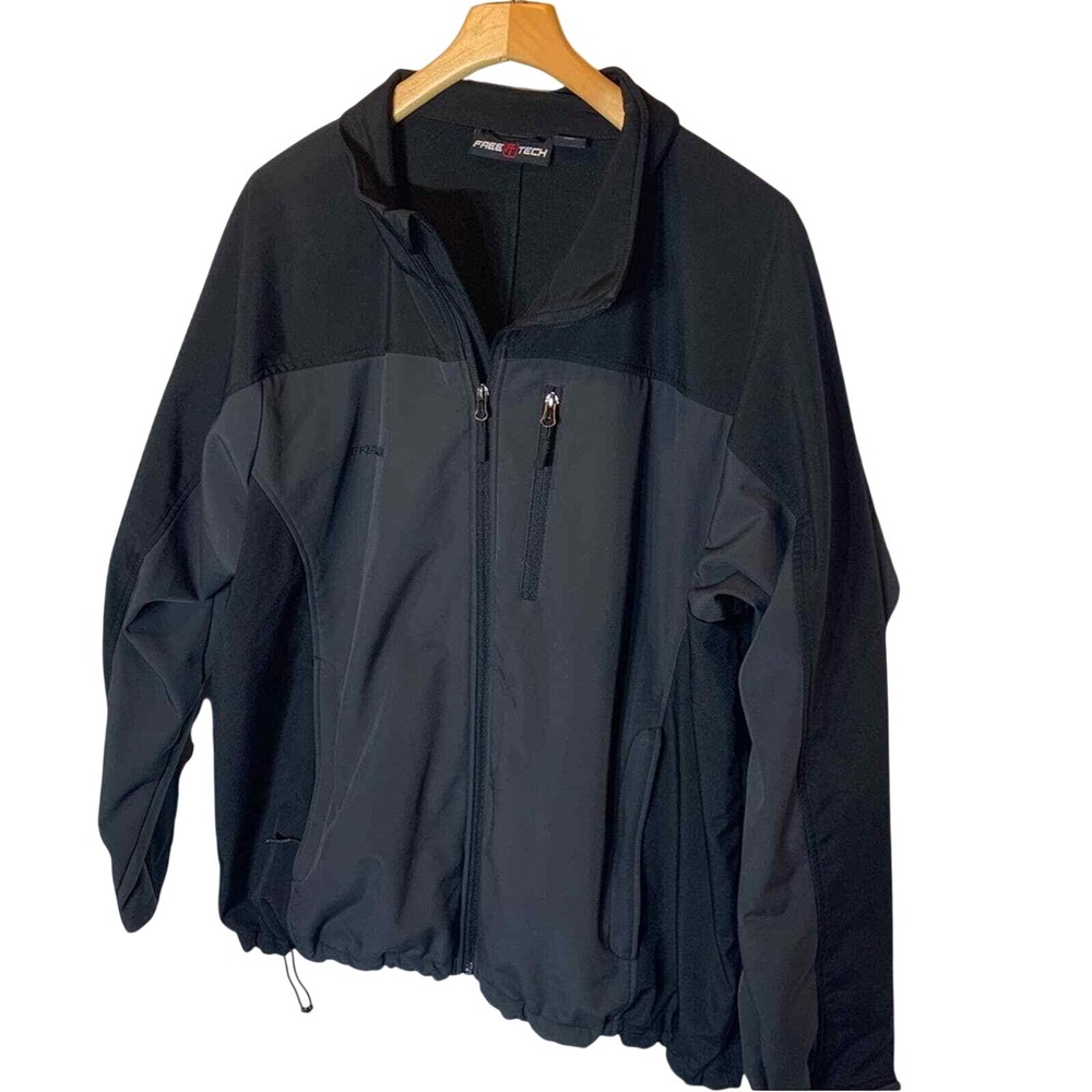 EUC Free Tech Black and Gray Fleece Lined Coat Size XXL